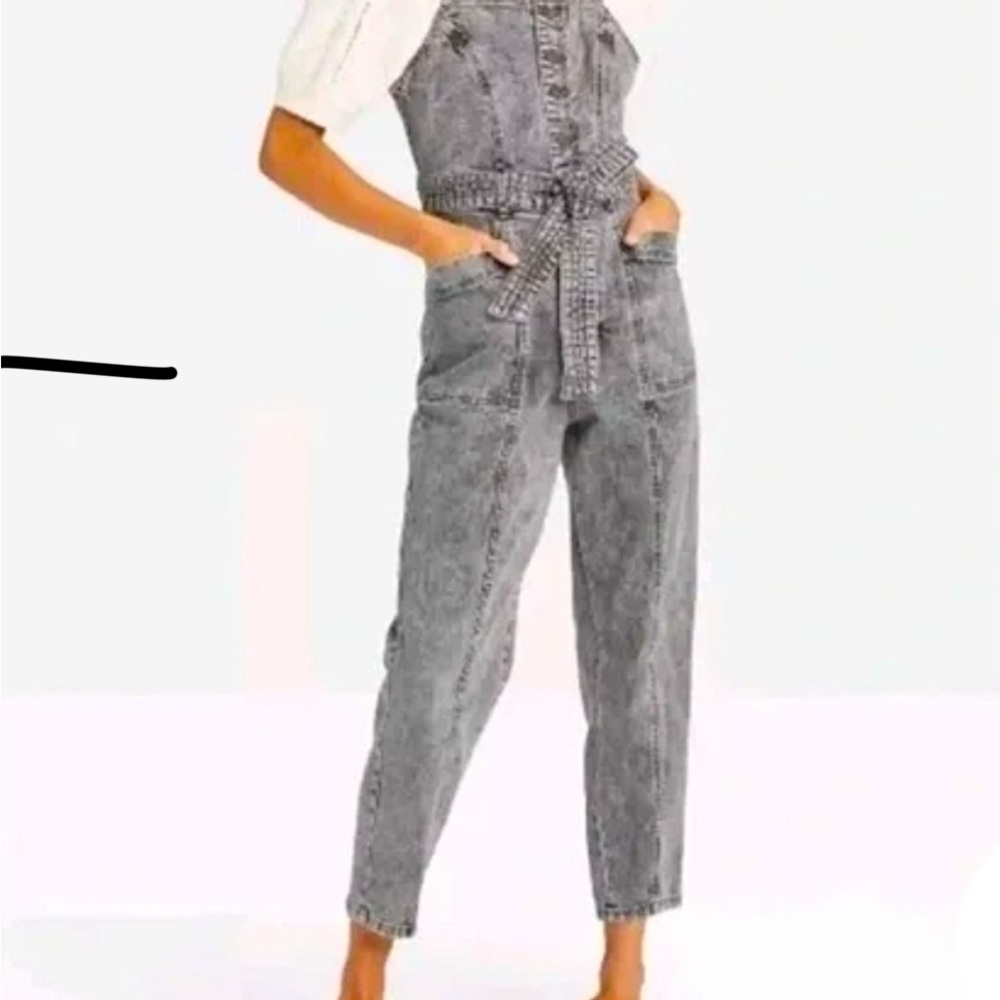 Universal Thread Gray Denim Overalls